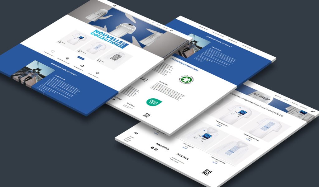 Maquette ESSE-SHOP site web