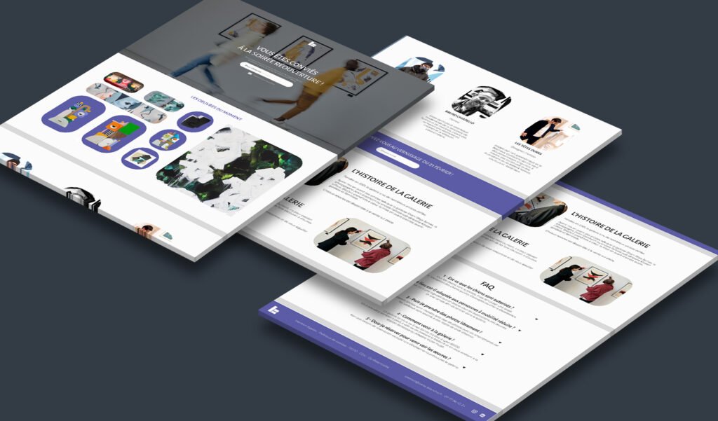 Landing page Blizz'art gallerie d'art